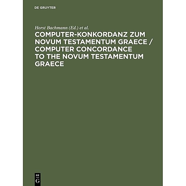 Computer-Konkordanz zum Novum Testamentum Graece