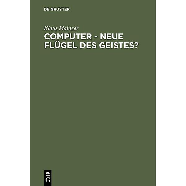 Computer - Neue Flügel des Geistes?, Klaus Mainzer