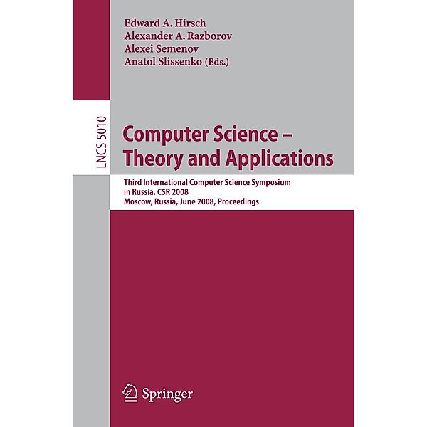 Computer Science - Theory and Applications / Lecture Notes in Computer Science Bd.5010