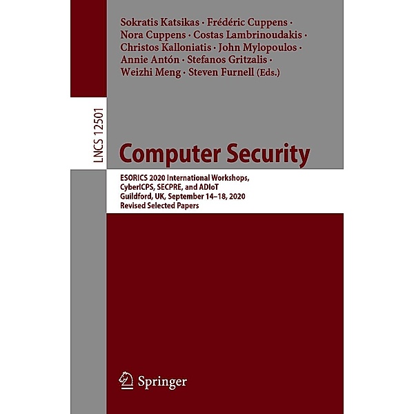 Computer Security / Lecture Notes in Computer Science Bd.12501