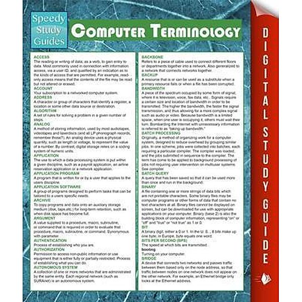 Computer Terminology (Speedy Study Guides), Mdk Publishing
