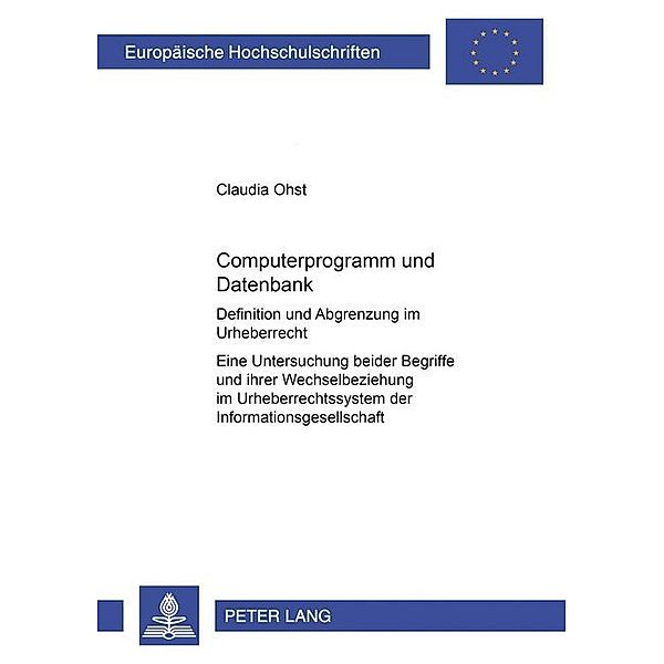 Computerprogramm und Datenbank, Claudia Ohst