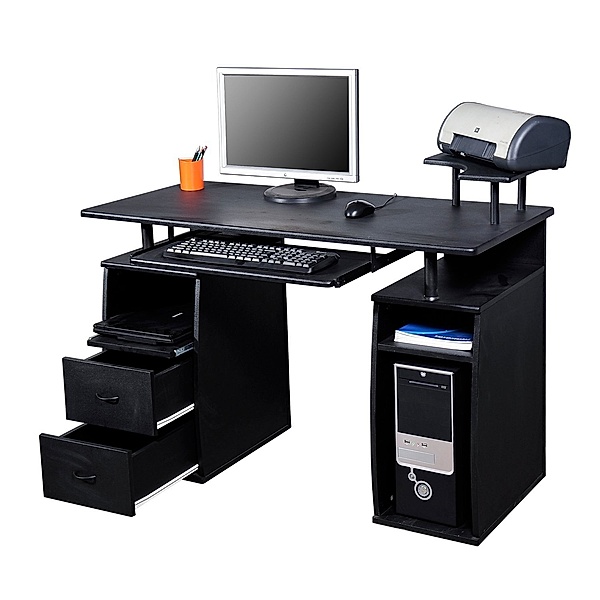 Computertisch mit Druckerablage