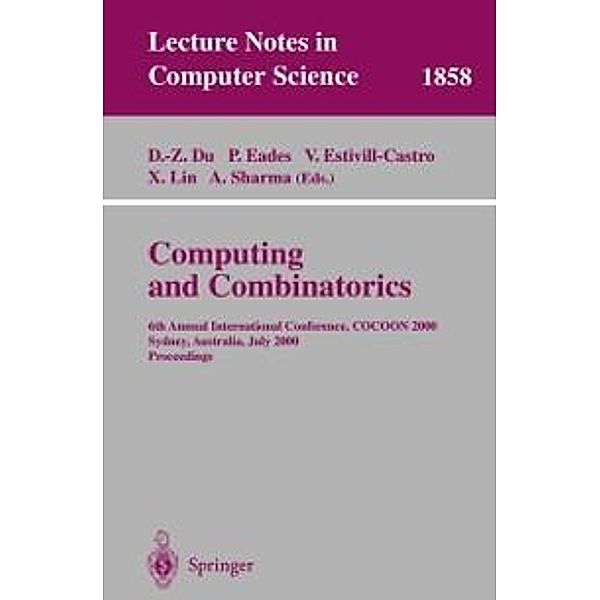 Computing and Combinatorics / Lecture Notes in Computer Science Bd.1858