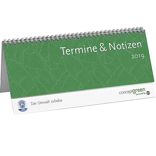 Concept green neutral grün Wochenquerplaner 2019