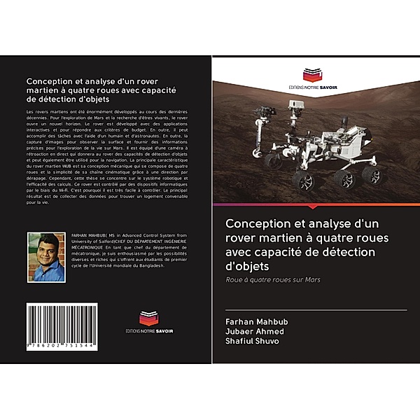 Conception et analyse d'un rover martien à quatre roues avec capacité de détection d'objets, Farhan Mahbub, Jubaer Ahmed, Shafiul Shuvo