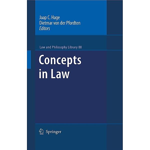 Concepts in Law / Law and Philosophy Library Bd.88, Dietmar Pfordten