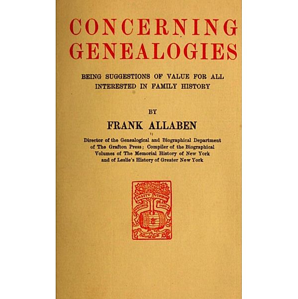 Concerning Genealogies, Frank Allaben