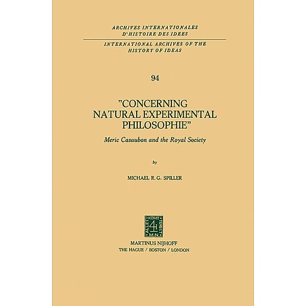 Concerning Natural Experimental Philosophie, Michael R. G. Spiller