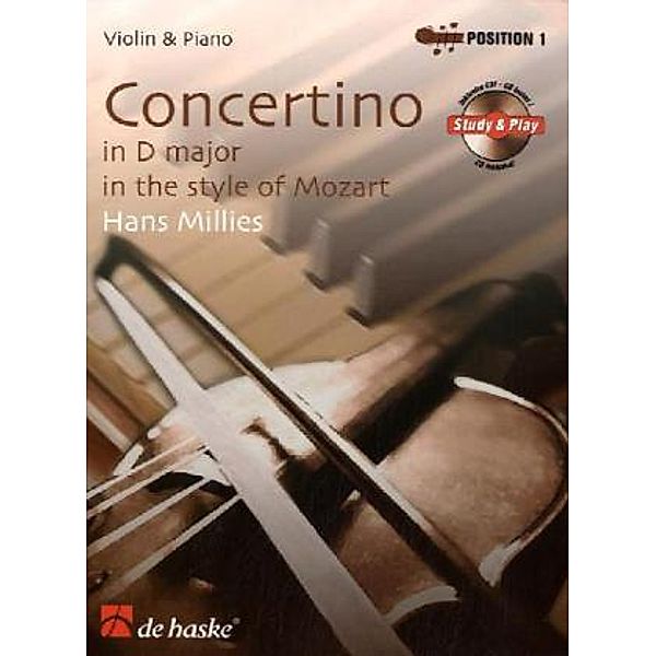 Concertino in D-Dur im Stil von Mozart. Concertino in D major in the style of Mozart, Violine u. Klavier, m. Audio-CD, Hans Millies