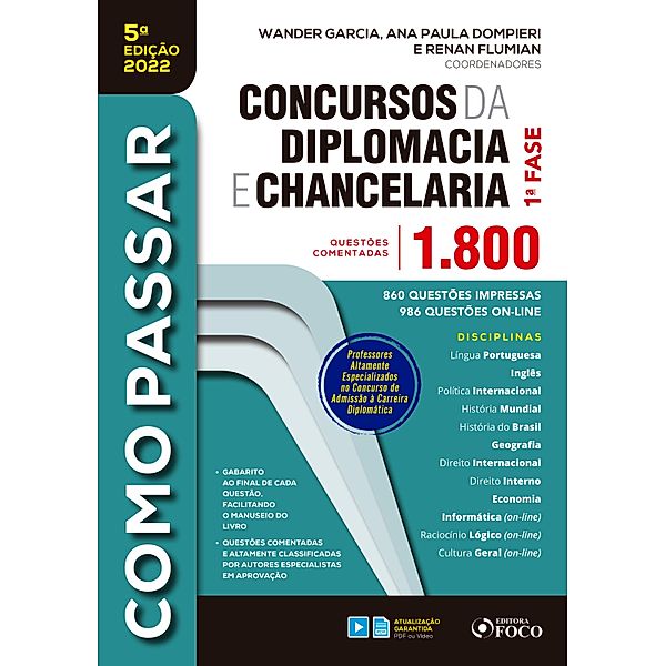 Concursos da diplomacia e chancelaria / Como Passar, Wander Garcia, Ana Paula Dompieri, Renan Flumian