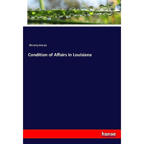 Condition of Affairs in Louisiana, Anonym