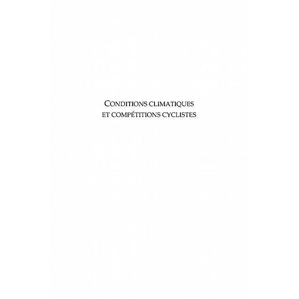 Conditions climatiques et competitions c / Hors-collection, Staron