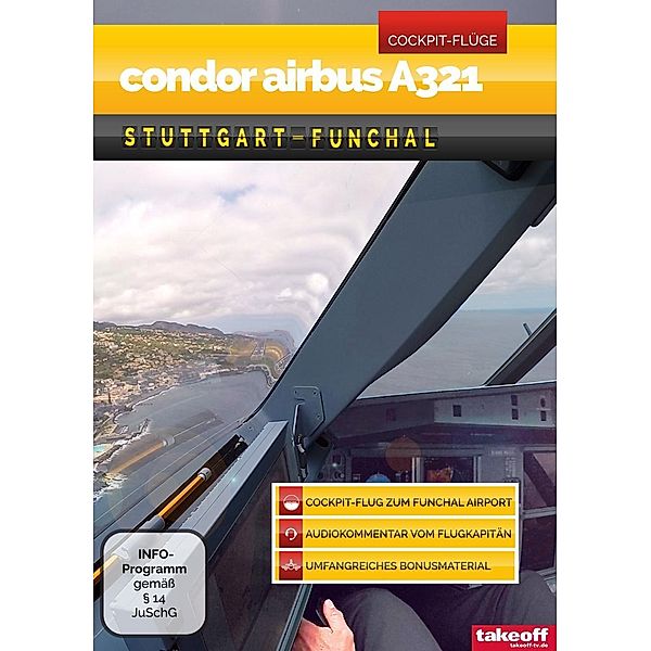 Condor Airbus A321 Stuttgart-Funchal - Cockpit-Flug, 1 DVD