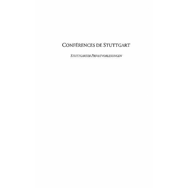Conferences de stuttgart - stuttgarter privatvorlesungen - v / Hors-collection, Friedrich W. J. Schelling