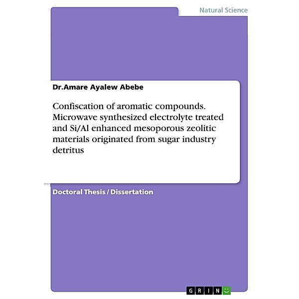 Confiscation of aromatic compounds. Microwave synthesized electrolyte treated and Si/Al enhanced mesoporous zeolitic materials originated from sugar industry detritus, Amare Ayalew Abebe