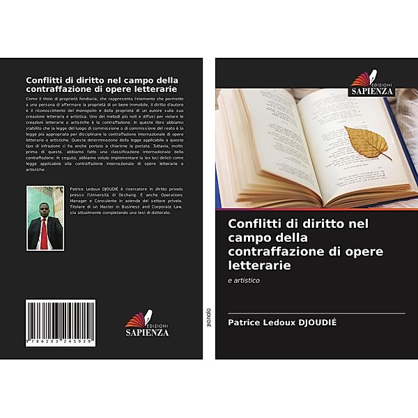 Conflitti di diritto nel campo della contraffazione di opere letterarie, Patrice Ledoux DJOUDIÉ