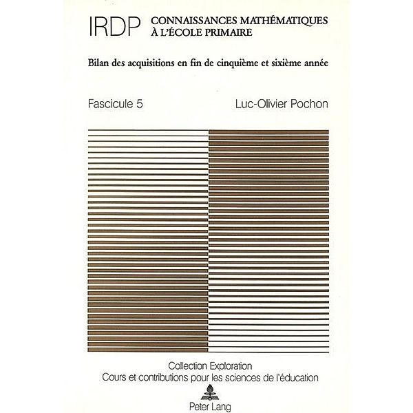 Connaissances mathématiques à l'école primaire, Luc-Olivier Pochon