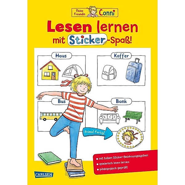 Conni Gelbe Reihe (Beschäftigungsbuch): Lesen lernen mit Sticker-Spass, Hanna Sörensen