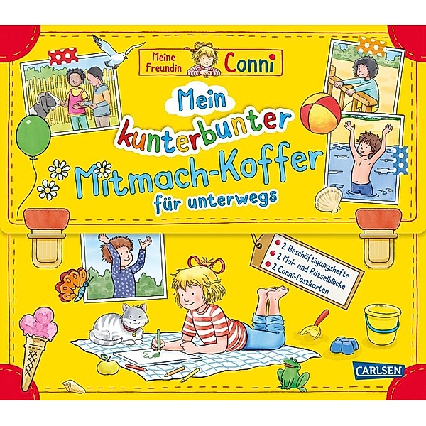 Conni Gelbe Reihe (Beschäftigungsbuch): Mein kunterbunter Mitmach-Koffer für unterwegs (Buch-Set für die Ferienzeit), Hanna Sörensen