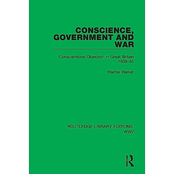 Conscience, Government and War, Rachel Barker