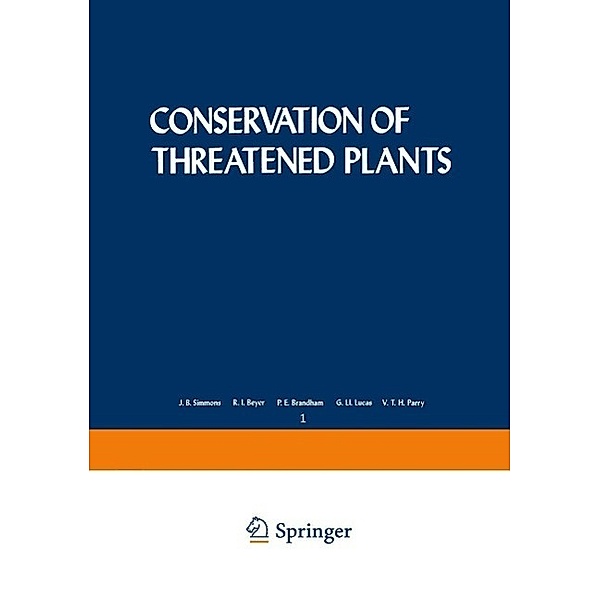 Conservation of Threatened Plants / Nato Conference Series Bd.1