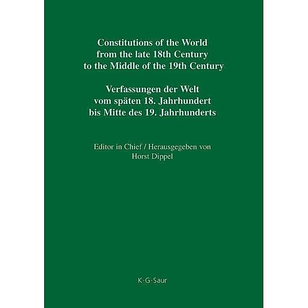Constitutional Documents of Belgium, Luxembourg and the Netherlands 1789-1848, Philippe Poirier, Fred Stevens