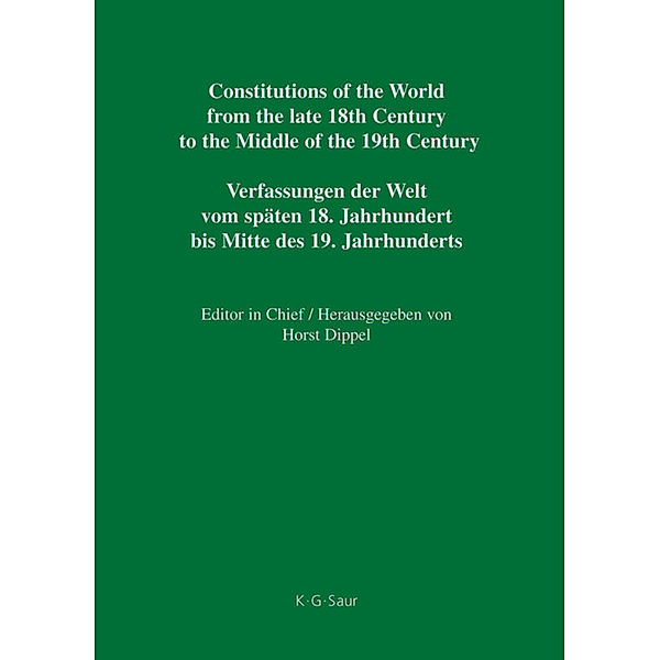 Constitutional Documents of Belgium, Luxembourg and the Netherlands 1789-1848
