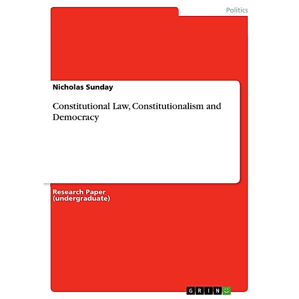 Constitutional Law, Constitutionalism and Democracy, Nicholas Sunday