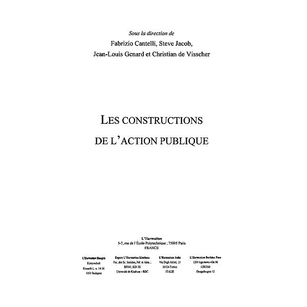 Constructions de l'action publique / Hors-collection, Collectif