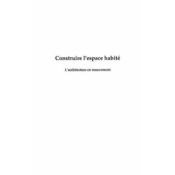 Construire l'espace habite / Hors-collection, Jacques Pezeu-Massabuau