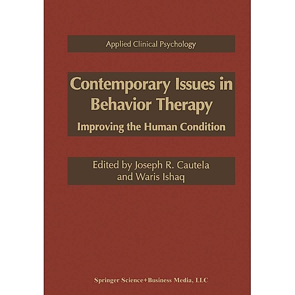 Contemporary Issues in Behavior Therapy / NATO Science Series B: