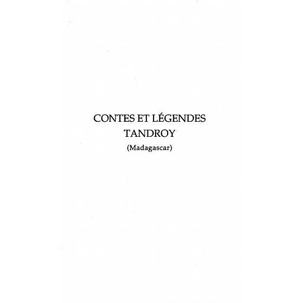 CONTES ET LEGENDES TANDROY (Madagascar) / Hors-collection, Collectif