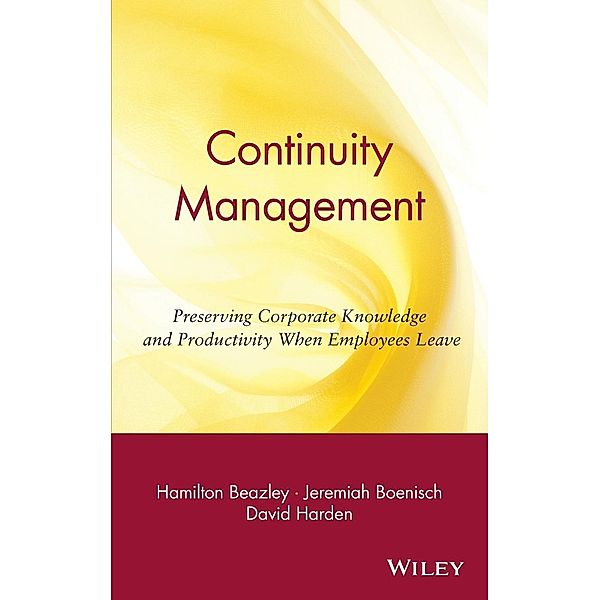 Continuity Management, Hamilton Beazley, Jeremiah Boenisch, David Harden