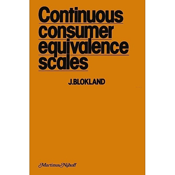 Continuous Consumer Equivalence Scales, J. Blokland