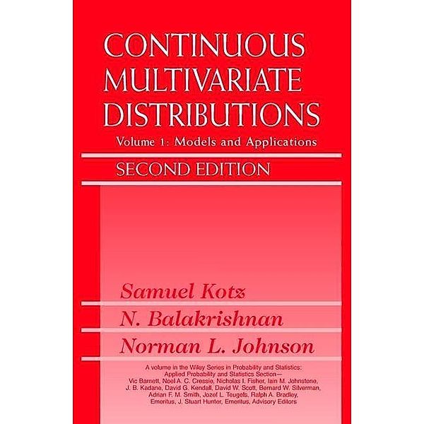 Continuous Multivariate Distributions, Volume 1, Samuel Kotz, Narayanaswamy Balakrishnan, Norman L. Johnson