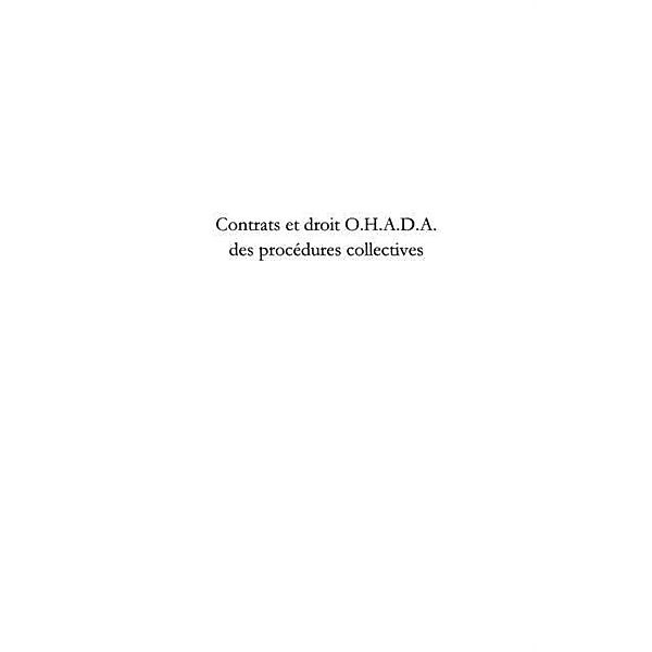 Contrat et droit o.h.a.d.a. - etudes a la lumiere du droit f / Hors-collection, Aziber Seid Algadi