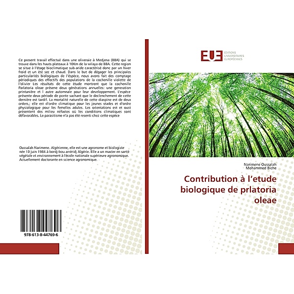 Contribution à l'etude biologique de prlatoria oleae, Narimene Oussalah, Mohammed Biche
