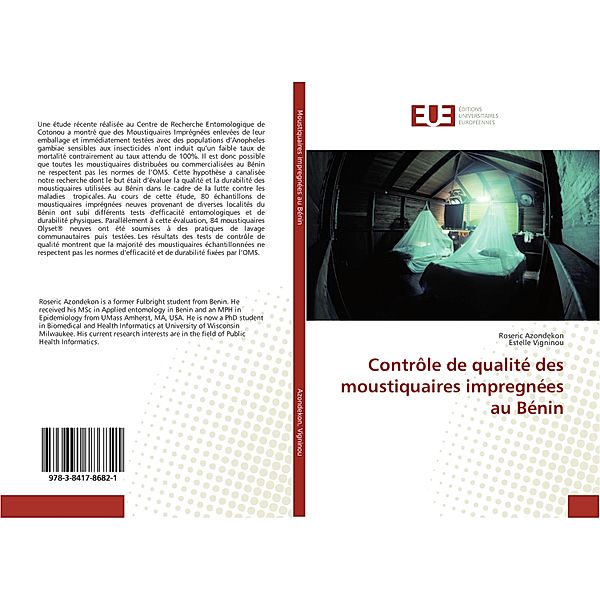 Contrôle de qualité des moustiquaires impregnées au Bénin, Roseric Azondekon, Estelle Vigninou