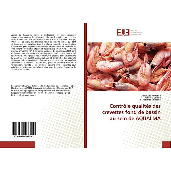 Contrôle qualités des crevettes fond de bassin au sein de AQUALMA, Mananjara Pamphile, T. Herisetra Lalaina, R. Henintsoa Hezekia