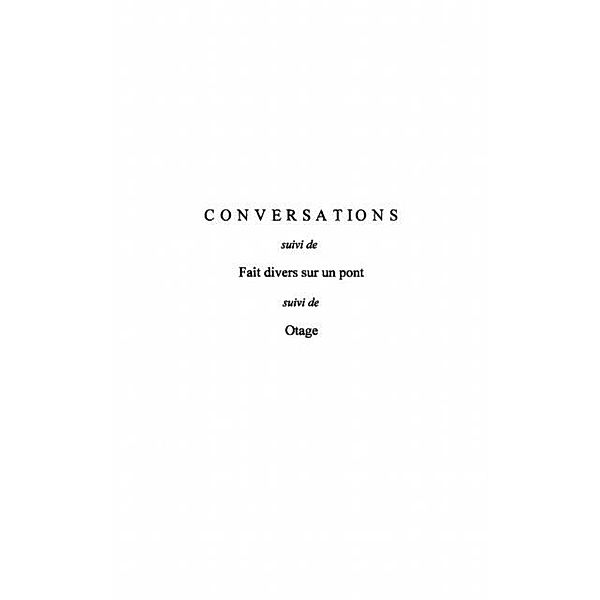 Conversations / Hors-collection, Broustail Jean Michel