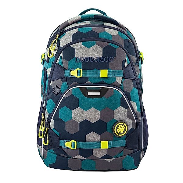 coocazoo Rucksack ScaleRale, Blue Geometric Melange