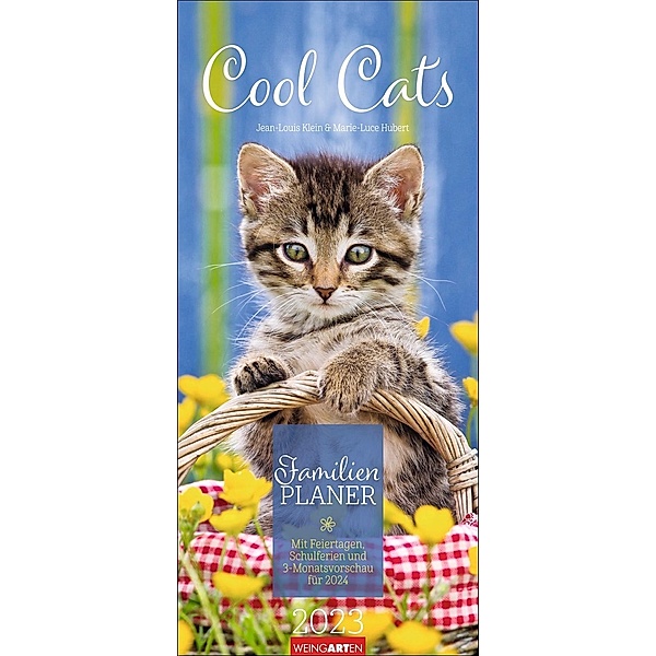 Cool Cats Familienplaner 2023. Großer Foto-Terminkalender mit 5 Spalten für Familien. Schöner Familien-Wandkalender 2023, Marie-Luce Hubert, Jean-Louis Klein