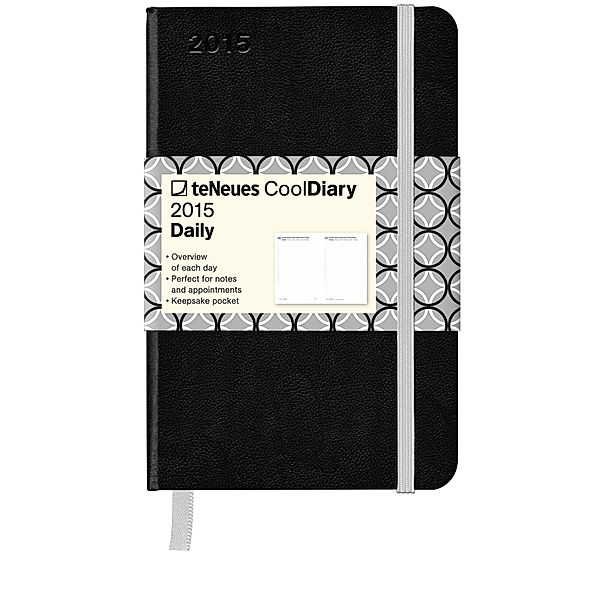 Cool Diary Black/Circles Black 2015, DAILY 9x14