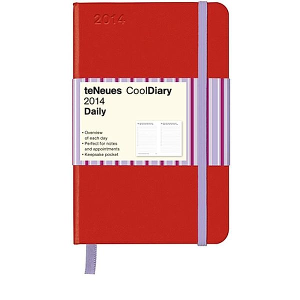 Cool Diary Daily small Red/Stripes Purple 2014