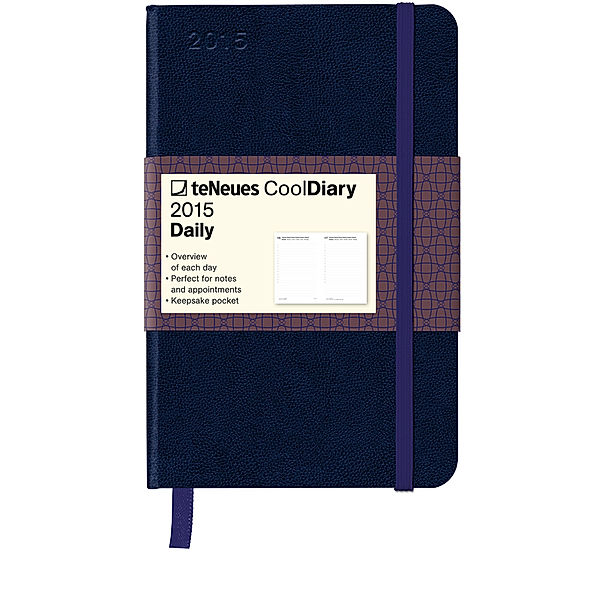 Cool Diary Dark Blue/Loops Blue 2015,DAILY 9x14