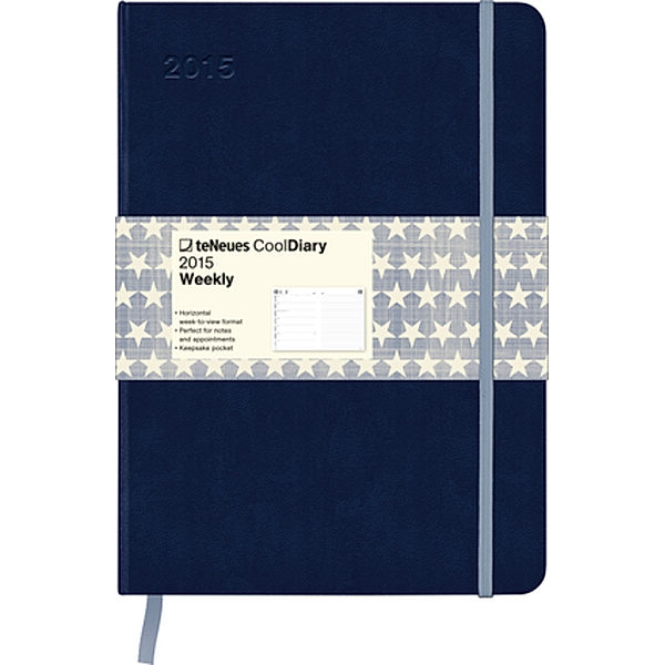 Cool Diary Dark Blue/Stars Blue 2015, WEEKLY 16x22