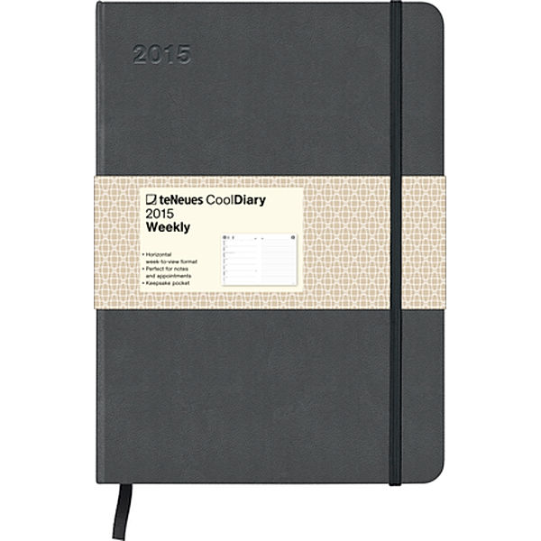 Cool Diary Grey/Loops White 2015, WEEKLY 16x22