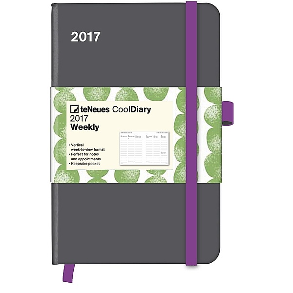Cool Diary Grey/Stones Green 2017 WEEKLY (9x14)