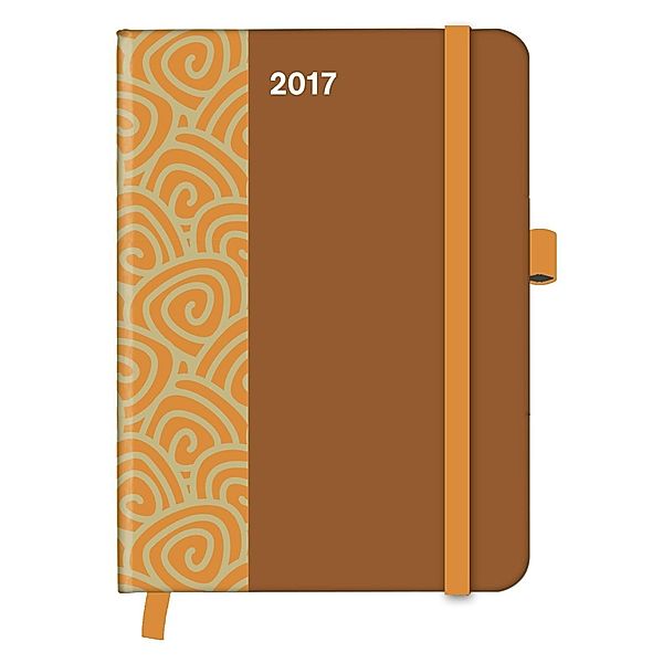 Cool Diary PATTERN Saddle Brown 2017 WEEKLY (16x22)